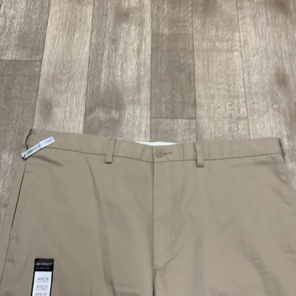 Mens NWT Architect No Iron Khaki‎ Business Casual Classic Fit Minimalist Pants